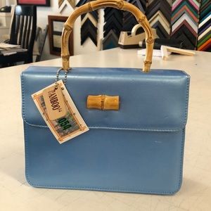 Small purse with bamboo handle